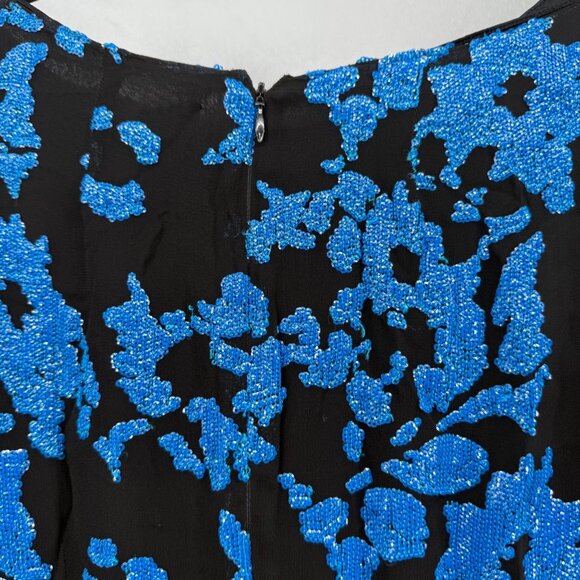 Rachel Comey Sequin Floral & Metallic Mixed Media Long Sleeve Dress, Size 2 - Picture 8 of 12